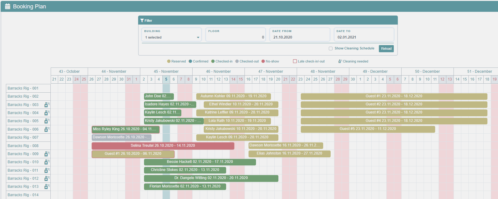 Booking Plan