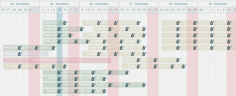 Booking Plan cleaning schedule